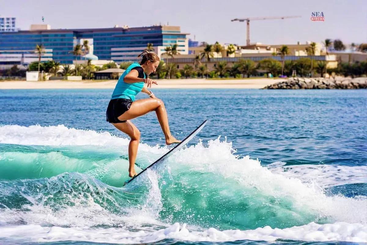Wakesurfing from Dubai Marina