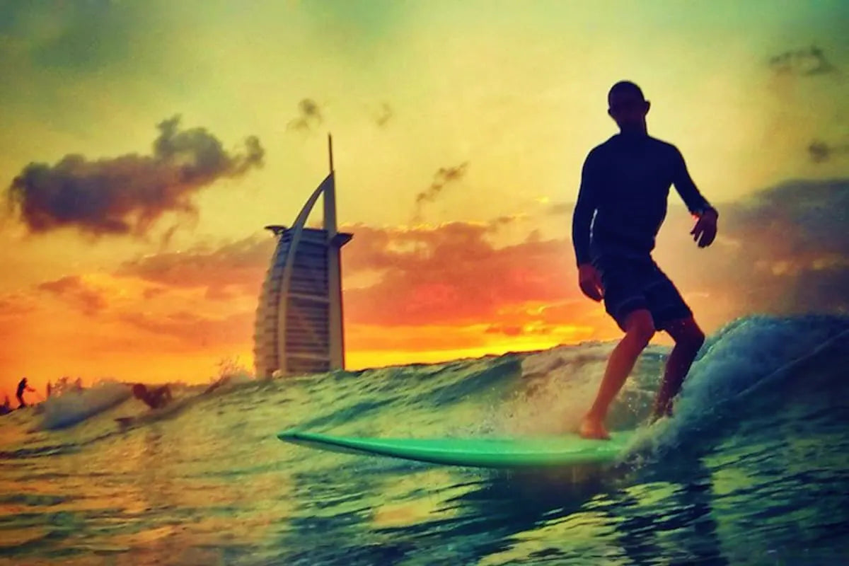 Wakesurfing from Dubai Marina