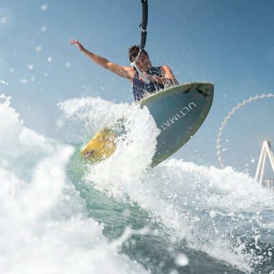 Wakesurfing from Dubai Marina