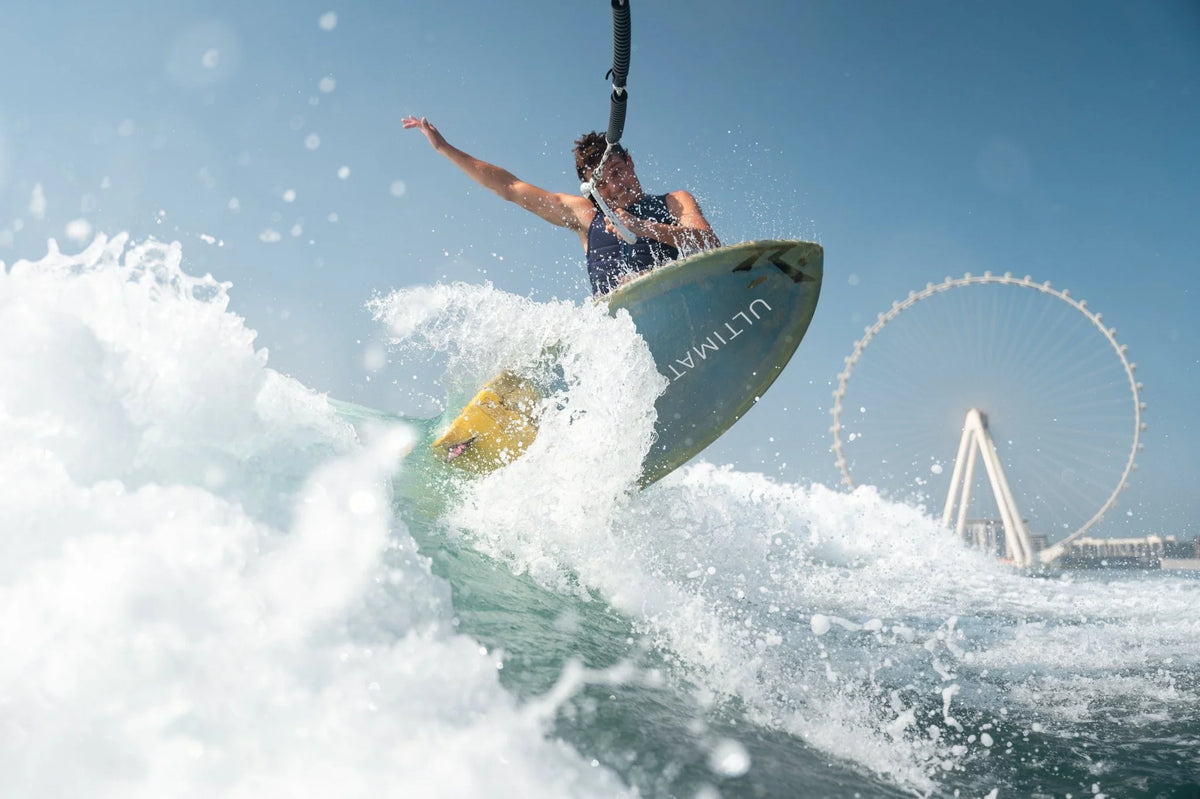 Wakesurfing from Dubai Marina
